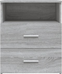 vidaXL Κομοδίνα 2 τεμ. Γκρι Sonoma 50 x 32 x 60 εκ.