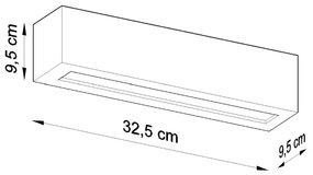 Sollux Φωτιστικό τοίχου Vega 1,κεραμικό, γυαλί,1xE27/60w