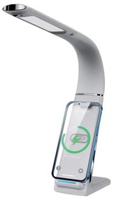 Adeleq Φωτιστικό Γραφείου - Πορτατίφ Κύκνος LED CCT 8W 520lm Με Ασύρματη Φόρτιση 10W Λευκό 0-7000