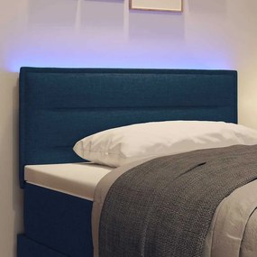 vidaXL LED κεφαλάρι με φώτα λωρίδας LED Επιτοίχιο Μπλε 90 cm ύφασμα