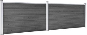 vidaXL Σετ Πάνελ Περίφραξης Μαύρο 353 x 105 εκ. από WPC