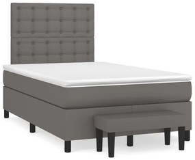 ΚΡΕΒΑΤΙ BOXSPRING ΜΕ ΣΤΡΩΜΑ ΓΚΡΙ 120X190ΕΚ. ΑΠΟ ΣΥΝΘΕΤΙΚΟ ΔΕΡΜΑ 3270455