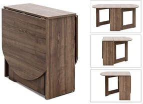 Τραπέζι Winslet Megapap επεκτεινόμενο χρώμα καρυδί 34(63+63)x80x76εκ.