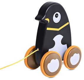 Ξύλινο συρόμενο παιχνίδι  Pull-Along Black Penguin 10191590003 Lorelli