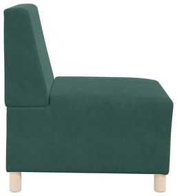 vidaXL Καναπέδες 3 pcs Σκούρο πράσινο 55 x 74 x 82 εκ. Βελούδο
