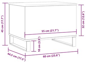 Τραπεζάκι Σαλονιού Όψη Παλαιού Ξύλου 60x44,5x45 εκ. Επεξ. Ξύλο - Καφέ