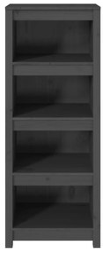 vidaXL Βιβλιοθήκη Γκρι 50x35x125,5 εκ. από Μασίφ Ξύλο Πεύκου