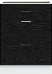 vidaXL Βάση Ντουλάπας Κουζίνας Μαύρη Δρυς 60 x 46 x 81,5 cm