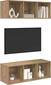 vidaXL Σετ επίπλου τηλεόρασης 2 pcs Artisan Oak Επεξεργασμένο ξύλο