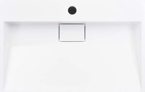 vidaXL Νιπτήρας Λευκός 60x38x11 εκ. Συνθετικός από Τεχνητό Μάρμαρο