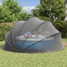 vidaXL Θόλος πισίνας 546 x 516 x 250 εκ. Μαύρο