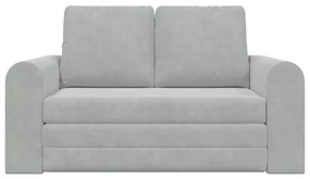vidaXL Κρεβάτι καναπές Ανοιχτό γκρι 148 x 71 x 83 εκ. Βελούδο