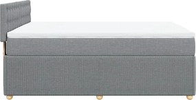 vidaXL Κρεβάτι Boxspring με Στρώμα Αν. Πράσινο 160x200εκ Υφασμάτινο