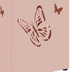 vidaXL Σχέδιο & βάση αποθήκευσης Ροζ 15.5 x 15.5 x 49 εκ Ατσάλι