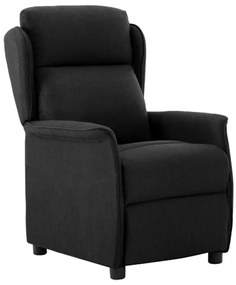 vidaXL Ανακλινόμενη πολυθρόνα Μαύρο 66.5 x 94 x 101.5 εκ Πολυεστέρας