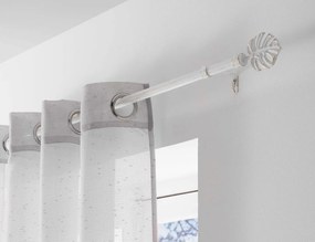 Μονό Κουρτινόξυλο Tropi Douceur d'intérieur με διάμετρο 19mm και επέκταση 120 - 210cm - White/Gold