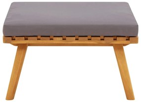 vidaXL Υποπόδιο Κήπου 60x60x29 εκ. από Μασίφ Ξύλο Ακακίας με Μαξιλάρι