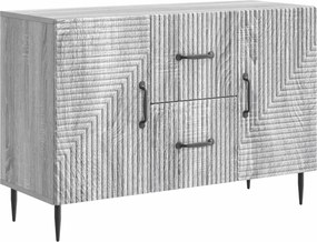 vidaXL Πλαϊνό γραφείο με συρτάρι Γκρι Sonoma 89 x 34,5 x 60 εκ.