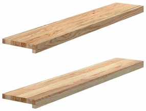 VidaXL Περβάζια παραθύρων 2 τεμ. 110x20x2 εκ. Ακατέργαστο Μασίφ Δρυός