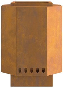 vidaXL Ατμομηχανάρα Χωρίς Καπνό 38x38x51 εκ. Από Weathered Ατσάλι