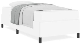 vidaXL Σκελετός κρεβατιού με στρώμα Λευκό 80 x 200 cm Τεχνητό δέρμα