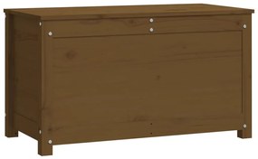 Κουτί Αποθήκευσης Καφέ Μελί 80x40x45,5 εκ από Μασίφ Ξύλο Πεύκου - Καφέ