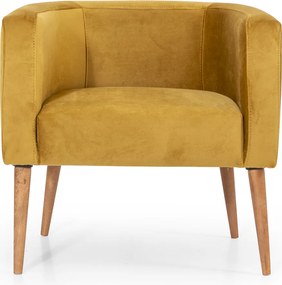 Stewehome Πολυθρόνα με πόδια από ξύλο 60x55x55 cm