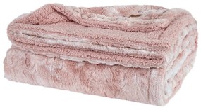 Κουβέρτα Fleece Υπέρδιπλη (220x240) Με Γουνάκι Nima Cloud Ροζ