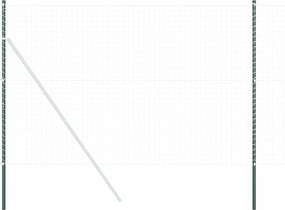 vidaXL Στύλος Περιφράξεων 2 pcs Πράσινο Ατσάλι με Επικάλυψη Πούδρας