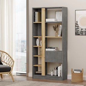 Βιβλιοθήκη &quot;VIANA&quot; σε χρώμα felt/γκρι 76x25x160
