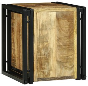 vidaXL Ράφι Κρασιού 34.5 x 35 x 39 εκ. Μασίφ Ξύλο Ραγισμένο Μάνγκο