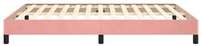 Πλαίσιο Κρεβατιού Ροζ 140x200 εκ. Βελούδινο - Ροζ