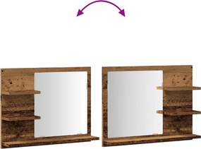 vidaXL Ντουλάπι καθρέφτη μπάνιου Παλιό ξύλο 60x10,5x45 cm