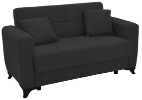 Καναπές-κρεβάτι με αποθηκευτικό χώρο διθέσιος Modestο μαύρο ύφασμα 155x85x80εκ Υλικό: FABRIC - PLASTIC LEGS - METAL FRAME 328-000032