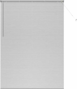 vidaXL Βενετσιάνικες Ρόδες Ασημί 220 x 155 εκ Αλουμίνιο