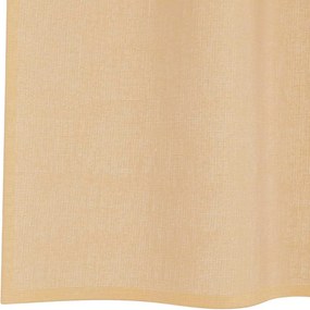 vidaXL Voile κουρτίνες με ροδέλες 2 τεμάχια Χρώμα Άμμου