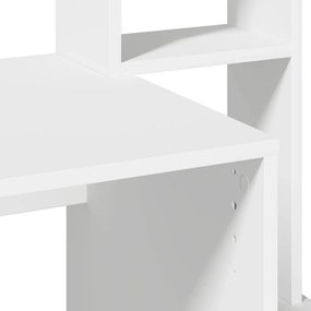 Γραφείο vidaXL με ράφια Λευκό 100x45x140 cm Κατασκευασμένο ξύλο