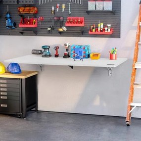 VEVOR Wall Mounted Floating Folding Table Laptop Desk Home Office 43.31x18.11 in