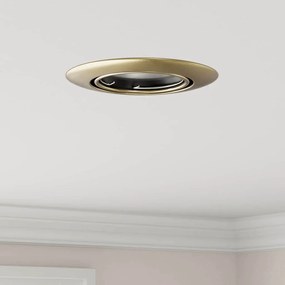 vidaXL Κρυφά Φώτα 6 τμχ Στρογγυλά GU10 Ορείχαλκος Ø90 mm Ατσάλι