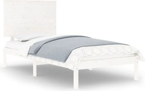 vidaXL Σκελετός Κρεβ. Χωρίς Στρώμα Λευκό 90x200 εκ Μασίφ Πεύκο