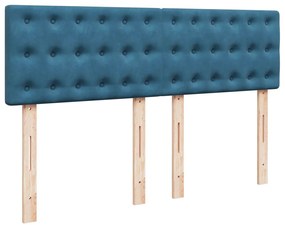 ΚΡΕΒΑΤΙ BOXSPRING ΜΕ ΣΤΡΩΜΑ ΣΚΟΥΡΟ ΜΠΛΕ 140X190 ΕΚ. ΒΕΛΟΥΔΙΝΟ 3286322