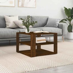 vidaXL Τραπεζάκι Σαλονιού Καφέ Δρυς 58x58x40 εκ. Επεξ. Ξύλο