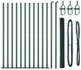 vidaXL Στύλος Περιφράξεων Πράσινο 25 x 1,4 μ (πλέγμα 13 mm)