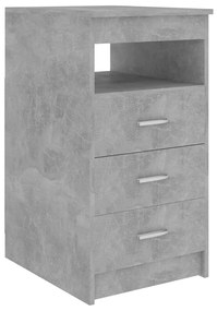 vidaXL Γραφείο Γκρι Σκυροδέματος 140 x 50 x 76 εκ. από Επεξ. Ξύλο
