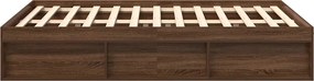vidaXL Πλαίσιο Κρεβατιού Καφέ Δρυς 140 x 200 εκ.