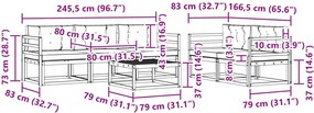vidaXL Σειρά Καναπέ Εξωτερικού με μαξιλάρι 6 pcs Λευκό και Μπεζ