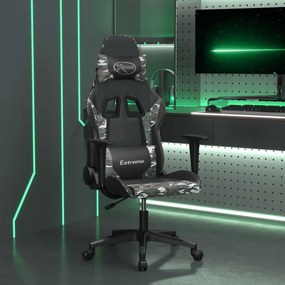 Καρέκλα Gaming Μασάζ Μαύρο/Παραλλαγή από Συνθετικό Δέρμα