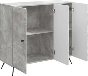 vidaXL Πλαϊνό γραφείο Γκρι Σκυροδέματος 89 x 34,5 x 80 εκ