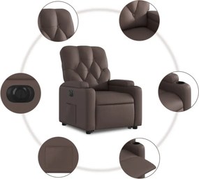 vidaXL Πολυθρόνα Ηλεκ Ανακλινόμενη με Ανύψωση Συνθετικό Δέρμα