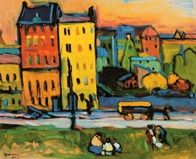 Αναπαραγωγή Houses in Munich (1908), Wassily Kandinsky